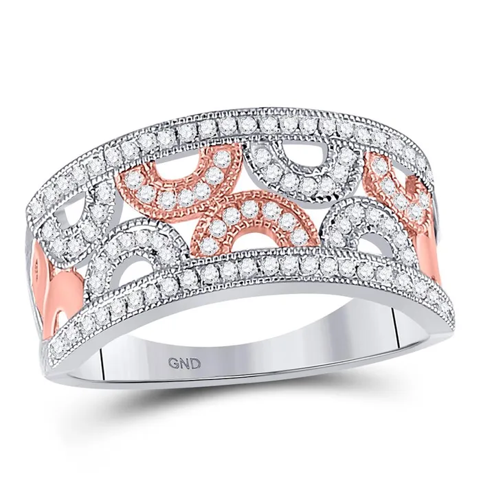 10k Twotone Gold Round Diamond Band Ring 13 Cttw gndatlanta Rings
