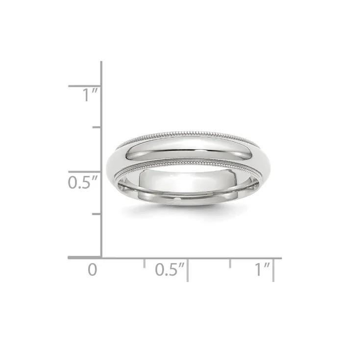 Goldia Rings Solid 18K White Gold 5mm Milgrain Comfort Fit MensWomens Wedding Band Ring Size 14 Goldia Rings Solid 18K White Gold 5mm Milgrain Comfort Fit MensWomens Wedding Band Ring Size 14