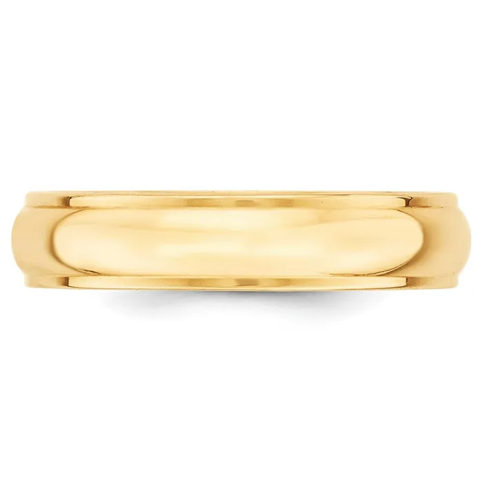 Goldia Rings Solid 18K Yellow Gold 5mm Half Round with Edge MensWomens Wedding Band Ring Size 65 Goldia Rings Solid 18K Yellow Gold 5mm Half Round with Edge MensWomens Wedding Band Ring Size 65