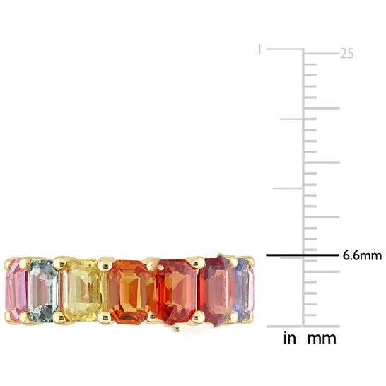 JMS always Rings Original Amour 14k Yellow Gold 11 15 CT TGW Multi Color Sapphire Eternity Ring JMS always Rings Original Amour 14k Yellow Gold 11 15 CT TGW Multi Color Sapphire Eternity Ring