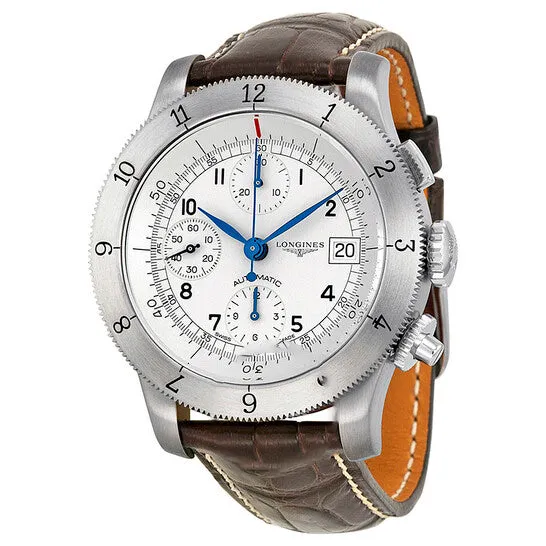 JMS always Watches Original Longines Heritage Collection Chronograph Silver Dial Leather Men Watch L27414732 JMS always Watches Original Longines Heritage Collection Chronograph Silver Dial Leather Men Watch L27414732