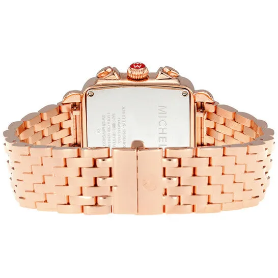JMS always Watches Original Preowned Michele Deco Day White Dial Diamond Bezel RoseGold Ladies Watch MWW06P000109 JMS always Watches Original Preowned Michele Deco Day White Dial Diamond Bezel RoseGold Ladies Watch MWW06P000109