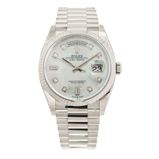 JMS always Watches Original Rolex DayDate 36 Automatic Mother of Pearl Diamond Dial President Watch 128239MDP JMS always Watches Original Rolex DayDate 36 Automatic Mother of Pearl Diamond Dial President Watch 128239MDP