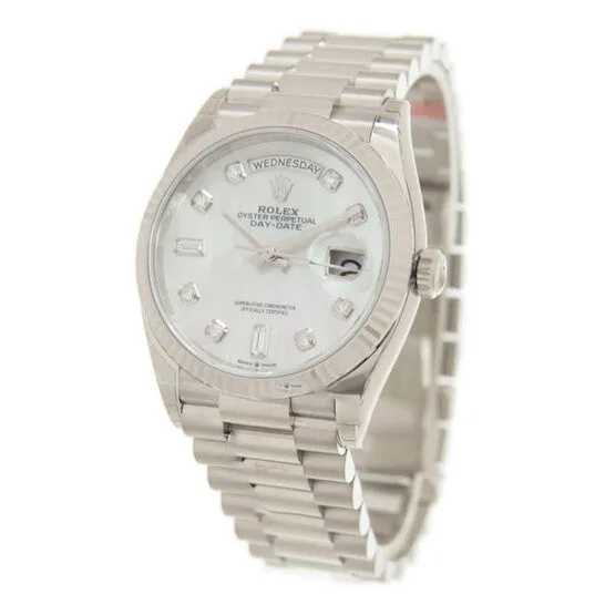 JMS always Watches Original Rolex DayDate 36 Automatic Mother of Pearl Diamond Dial President Watch 128239MDP JMS always Watches Original Rolex DayDate 36 Automatic Mother of Pearl Diamond Dial President Watch 128239MDP
