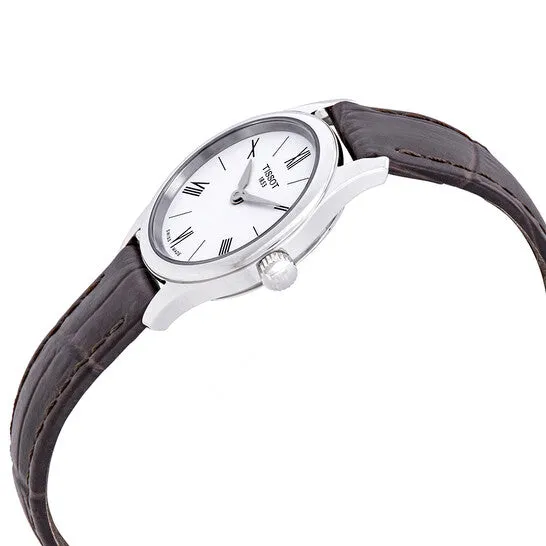 JMS always Watches Original Tissot Tradition 55 White Dial Brown Leather Ladies Watch T0630091601800 JMS always Watches Original Tissot Tradition 55 White Dial Brown Leather Ladies Watch T0630091601800
