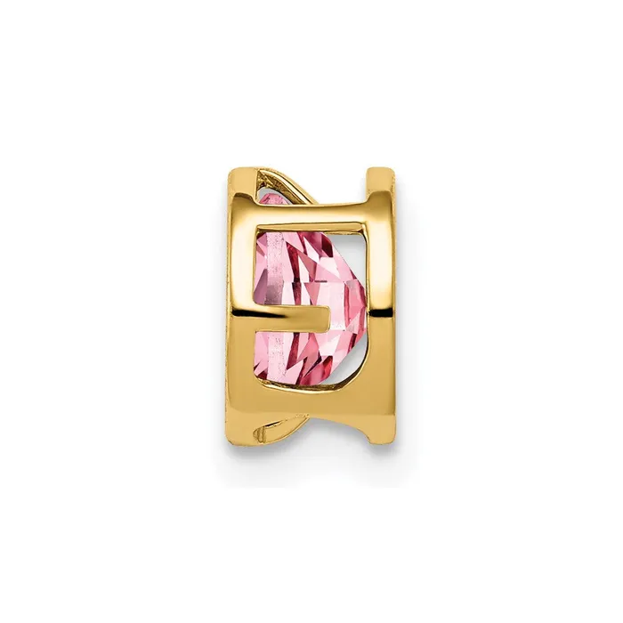 Necklaces Goldia 14k Yellow Gold 6mm Pink Tourmaline bezel pendant