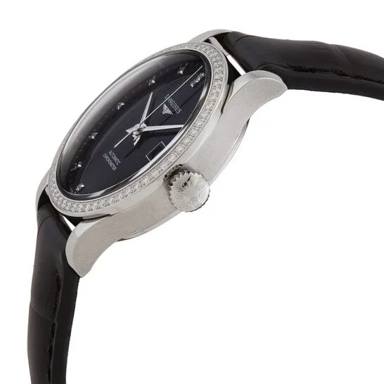 Original Longines Record Diamond Black Dial Ladies Watch L23210572 JMS always Watches Original Longines Record Diamond Black Dial Ladies Watch L23210572 JMS always Watches