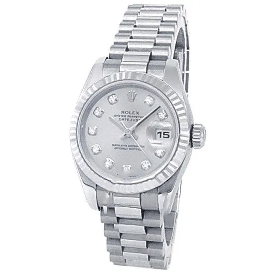 Original Preowned Rolex Datejust Automatic Chronometer Diamond Silver Dial Ladies Watch 179179 SDP JMS always Watches Original Preowned Rolex Datejust Automatic Chronometer Diamond Silver Dial Ladies Watch 179179 SDP JMS always Watches