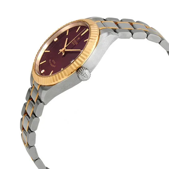 Original Tudor Style Automatic Diamond Burgundy Dial Ladies Watch 123130015 JMS always Watches Original Tudor Style Automatic Diamond Burgundy Dial Ladies Watch 123130015 JMS always Watches