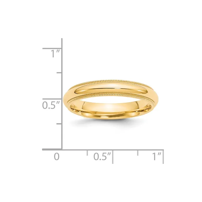 Rings Goldia Solid 18K Yellow Gold 4mm Milgrain Comfort Wedding MensWomens Wedding Band Ring Size 105 Rings Goldia Solid 18K Yellow Gold 4mm Milgrain Comfort Wedding MensWomens Wedding Band Ring Size 105
