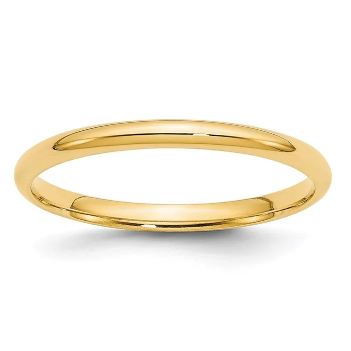Rings Solid 18K Yellow Gold 2mm Light Weight Comfort Fit MensWomens Wedding Band Ring Size 95 Goldia