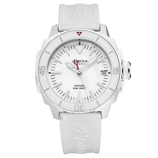Watches JMS always Original Alpina Seastrong Diver Comtesse White Mother of Pearl Dial Ladies Watch AL240MPW2VC6
