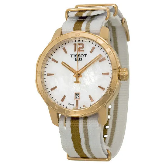 Watches JMS always Original Tissot Quickster Mother of Pearl Dial Striped Nylon 40mm Watch T0954103711700 Watches JMS always Original Tissot Quickster Mother of Pearl Dial Striped Nylon 40mm Watch T0954103711700