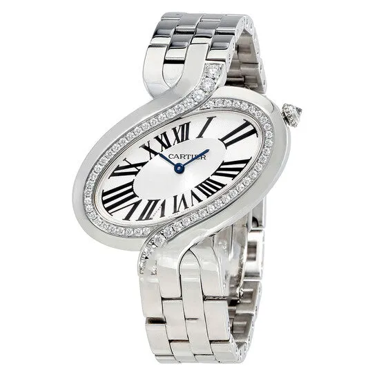 Watches Original Cartier Delice de Cartier Silver Dial 18kt White Gold Diamond Ladies Watch WG800007 JMS always Watches Original Cartier Delice de Cartier Silver Dial 18kt White Gold Diamond Ladies Watch WG800007 JMS always