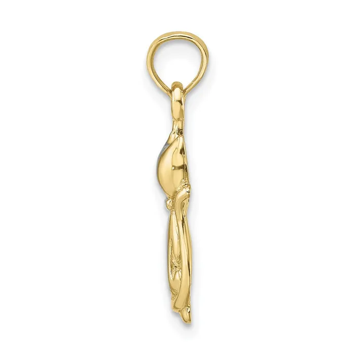 10K W Rhodium Polished Cat and Kitten Charm TreasureFineJewelers Charm Necklaces