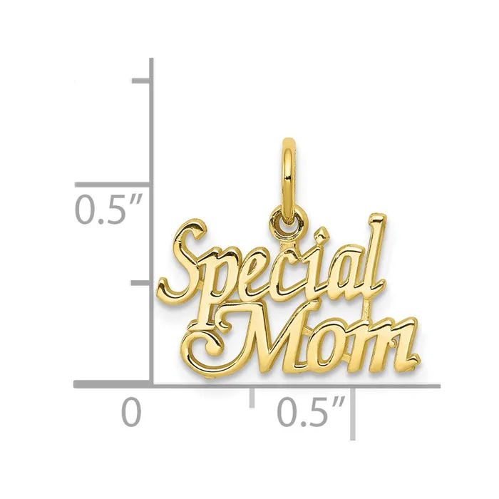 Charm Necklaces 10K SPECIAL MOM Charm TreasureFineJewelers