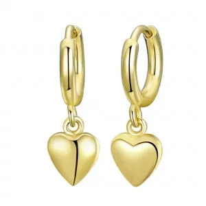 Charm Necklaces Perfect Piercing Surgical huggie with heart charm