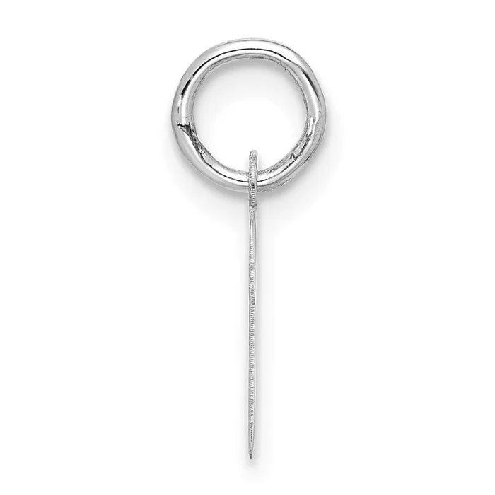 Charm Necklaces TreasureFineJewelers 10k White Gold Small Script Initial P Charm