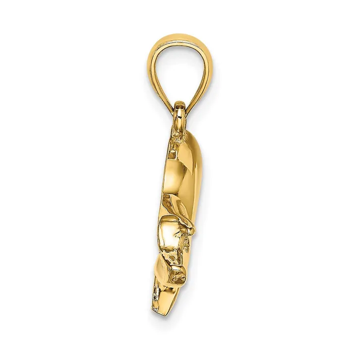 Charm Necklaces TreasureFineJewelers 14K Polished Pig Charm