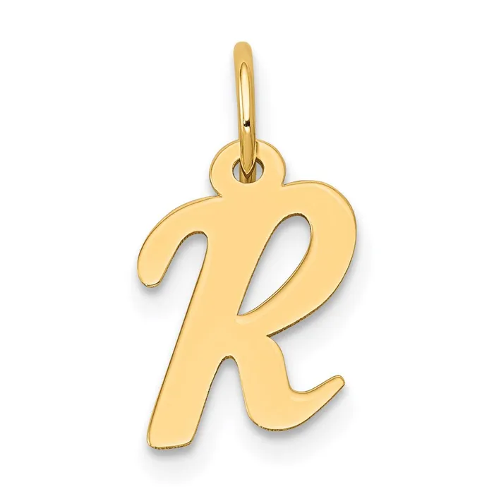 Charm Necklaces TreasureFineJewelers 14k Yellow Gold Small Script Letter R Initial Charm Charm Necklaces TreasureFineJewelers 14k Yellow Gold Small Script Letter R Initial Charm