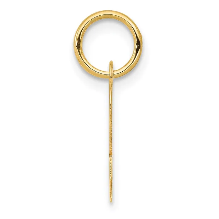 Charm Necklaces TreasureFineJewelers 14k Yellow Gold Small Script Letter R Initial Charm