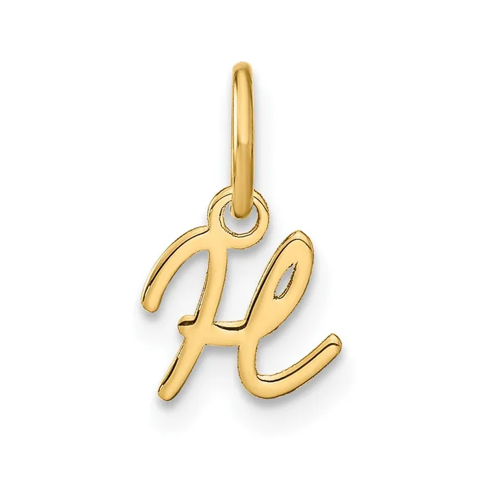 Charm Necklaces TreasureFineJewelers 14k Yellow Gold Upper case Letter H Initial Charm Charm Necklaces TreasureFineJewelers 14k Yellow Gold Upper case Letter H Initial Charm