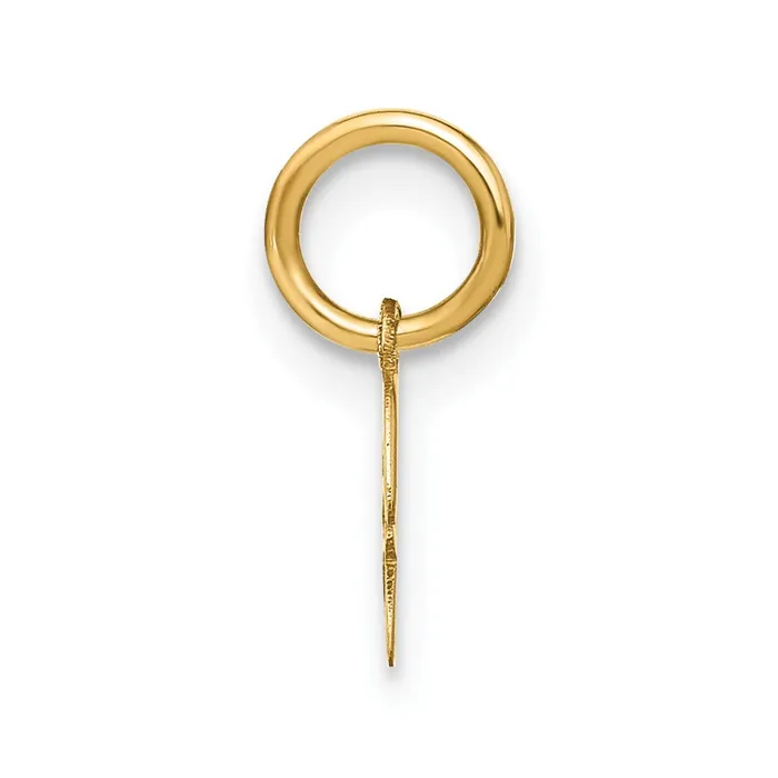 Charm Necklaces TreasureFineJewelers 14k Yellow Gold Upper case Letter H Initial Charm