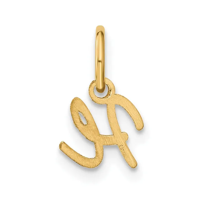 Charm Necklaces TreasureFineJewelers 14k Yellow Gold Upper case Letter H Initial Charm