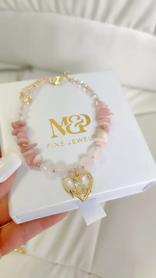 MP Jewelry Bracelets Rose Quartz Mom Bracelet