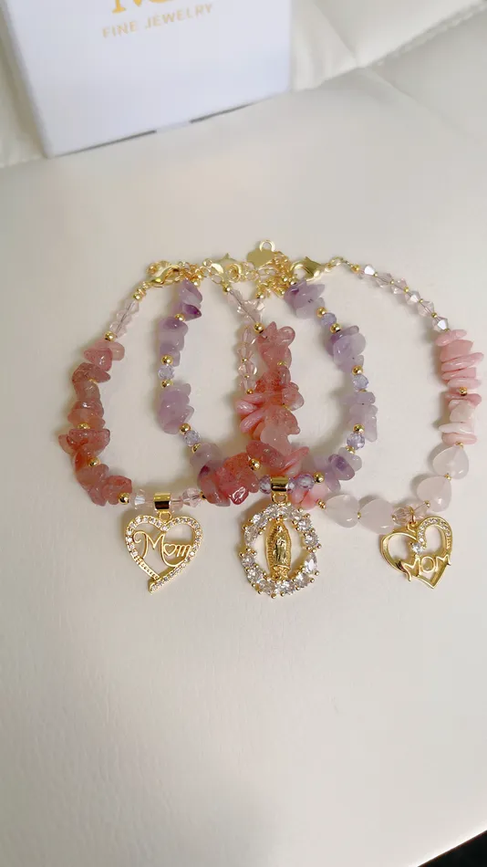 MP Jewelry Bracelets Rose Quartz Mom Bracelet