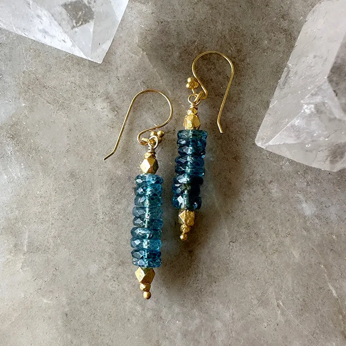 Robindira Unsworth Marisa Blue Quartz Drop Earrings Earrings