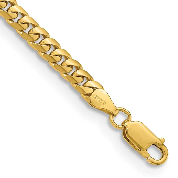 TreasureFineJewelers Bracelets 14K 8 inch 5mm Solid Miami Cuban Link with Lobster Clasp Bracelet