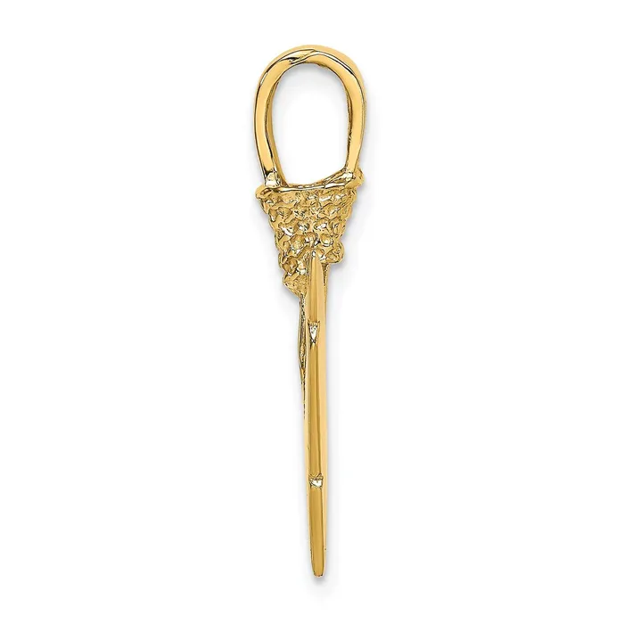 TreasureFineJewelers Charm Necklaces 14K 3D Arrowhead Charm