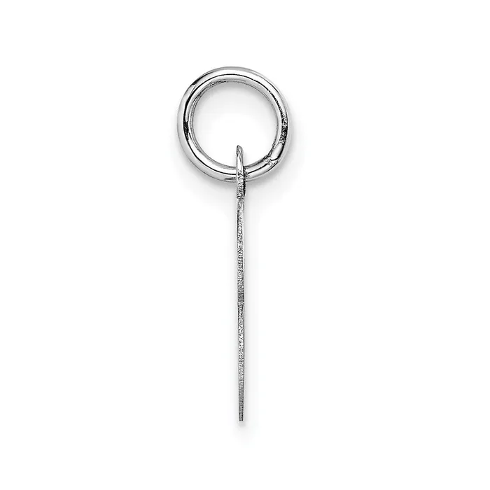TreasureFineJewelers Charm Necklaces 14k White Gold Small Block Letter B Initial Charm