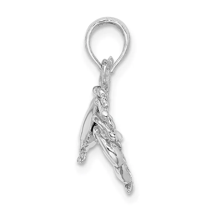 TreasureFineJewelers Charm Necklaces 14K White Gold Stone Crab Charm
