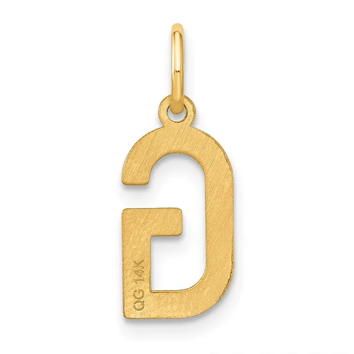 TreasureFineJewelers Necklaces 14k Yellow Gold Letter G Initial Pendant