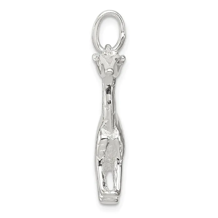 TreasureFineJewelers Rings Sterling Silver Giraffe Charm