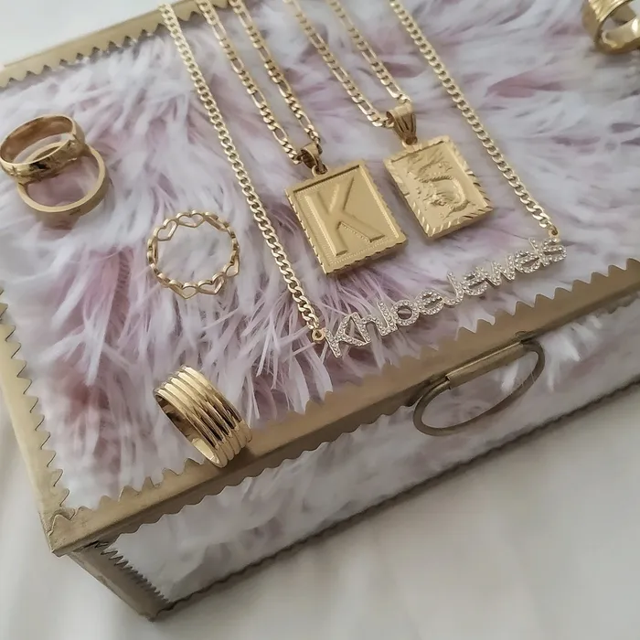 Noble Initial Figaro Necklace KHLOE JEWELS Necklaces