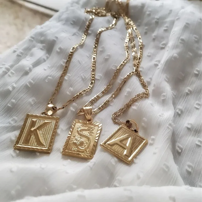 Noble Initial Figaro Necklace KHLOE JEWELS Necklaces