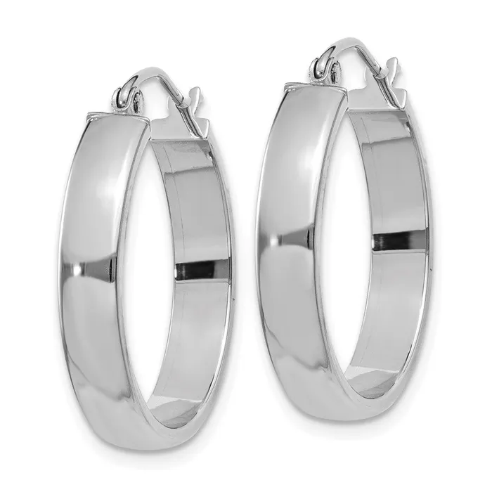 10k White Gold Polished Hoop EarringWBC10T989 WB Choice Jewelry Earrings