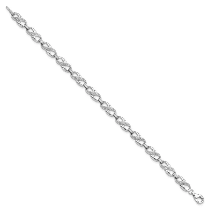 Bracelets WB Choice Jewelry Sterling Silver Rhodiumplated Diam BraceletWBCQDX1143 Bracelets WB Choice Jewelry Sterling Silver Rhodiumplated Diam BraceletWBCQDX1143