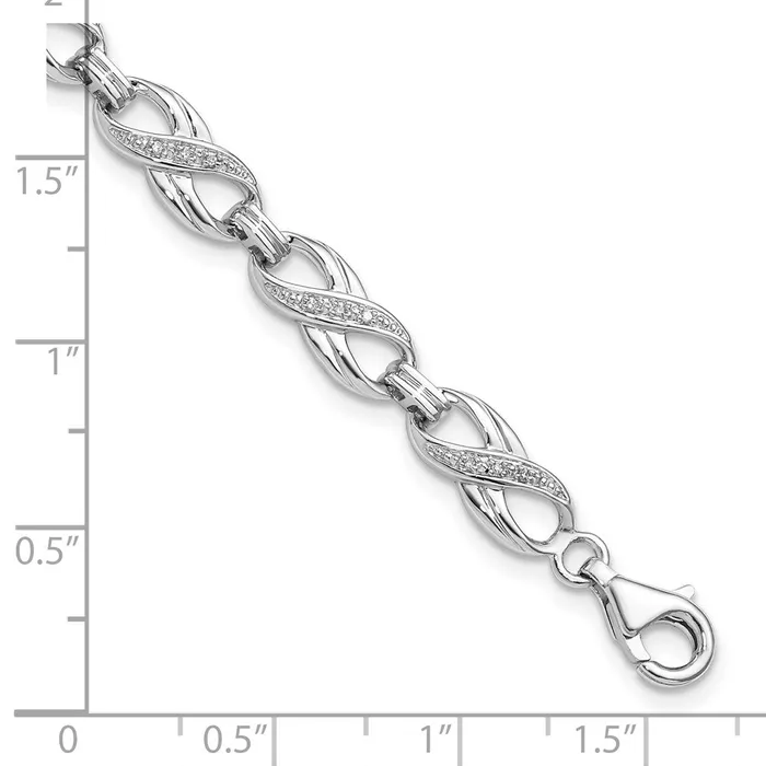 Bracelets WB Choice Jewelry Sterling Silver Rhodiumplated Diam BraceletWBCQDX1143 Bracelets WB Choice Jewelry Sterling Silver Rhodiumplated Diam BraceletWBCQDX1143