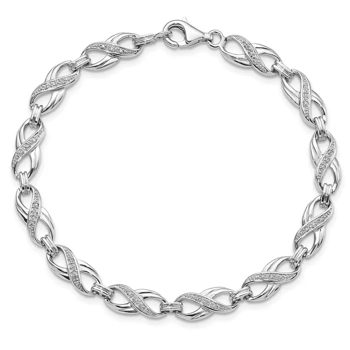 Bracelets WB Choice Jewelry Sterling Silver Rhodiumplated Diam BraceletWBCQDX1143 Bracelets WB Choice Jewelry Sterling Silver Rhodiumplated Diam BraceletWBCQDX1143