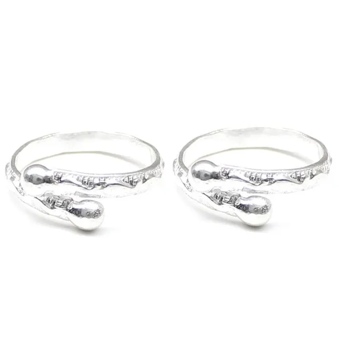 Real Sterling Silver Toe Rings Indian Handmade bichia Pair foot ring Karizma Jewels Rings