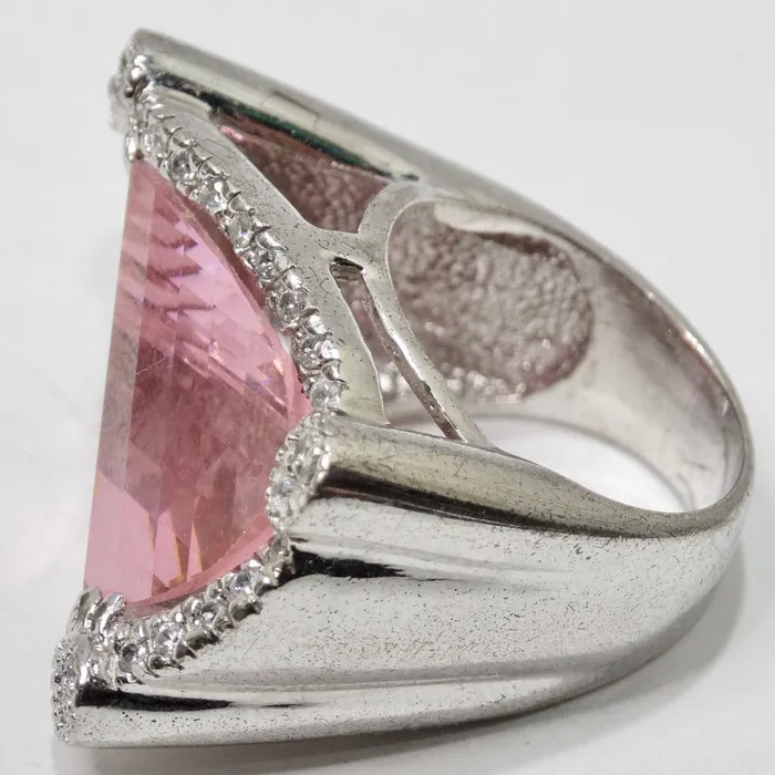 Rings Vintage by Misty Pink Synthetic Sapphire Silver Ring