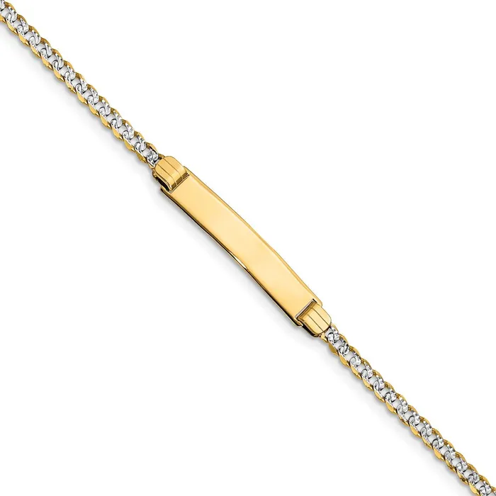 WB Choice Jewelry Bracelets wRhodium Childrens Pav Curb Link ID BraceletWBCBID466