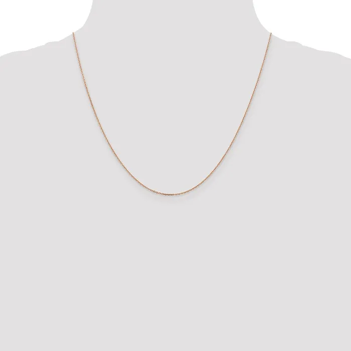 WB Choice Jewelry Necklaces 14k Rose Gold 10mm DC Cable ChainWBCRSC2020 WB Choice Jewelry Necklaces 14k Rose Gold 10mm DC Cable ChainWBCRSC2020