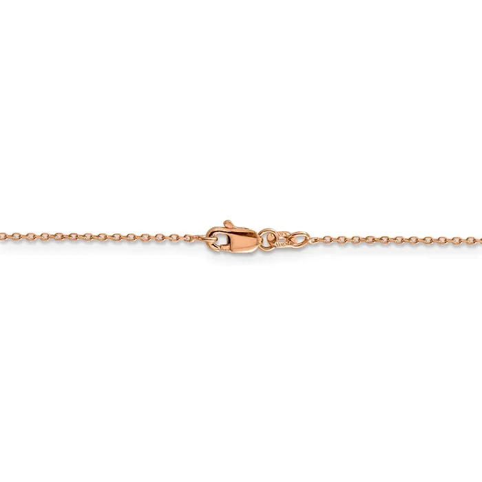 WB Choice Jewelry Necklaces 14k Rose Gold 10mm DC Cable ChainWBCRSC2020 WB Choice Jewelry Necklaces 14k Rose Gold 10mm DC Cable ChainWBCRSC2020