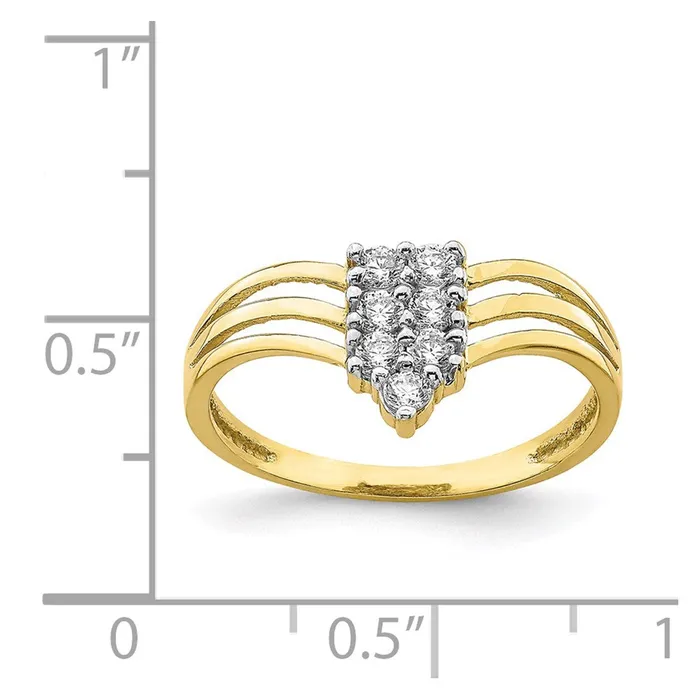 WB Choice Jewelry Rings 10K CZ 3Line RingWBC10C1385 WB Choice Jewelry Rings 10K CZ 3Line RingWBC10C1385