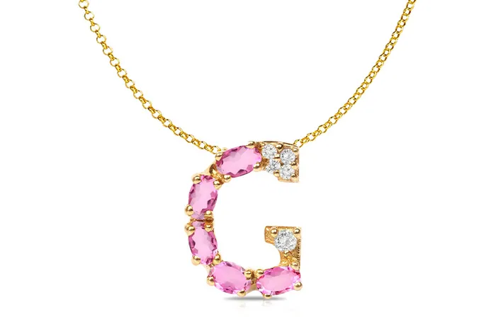 Albert Hern Necklaces Pendant Letter G Initial 18kt Gold